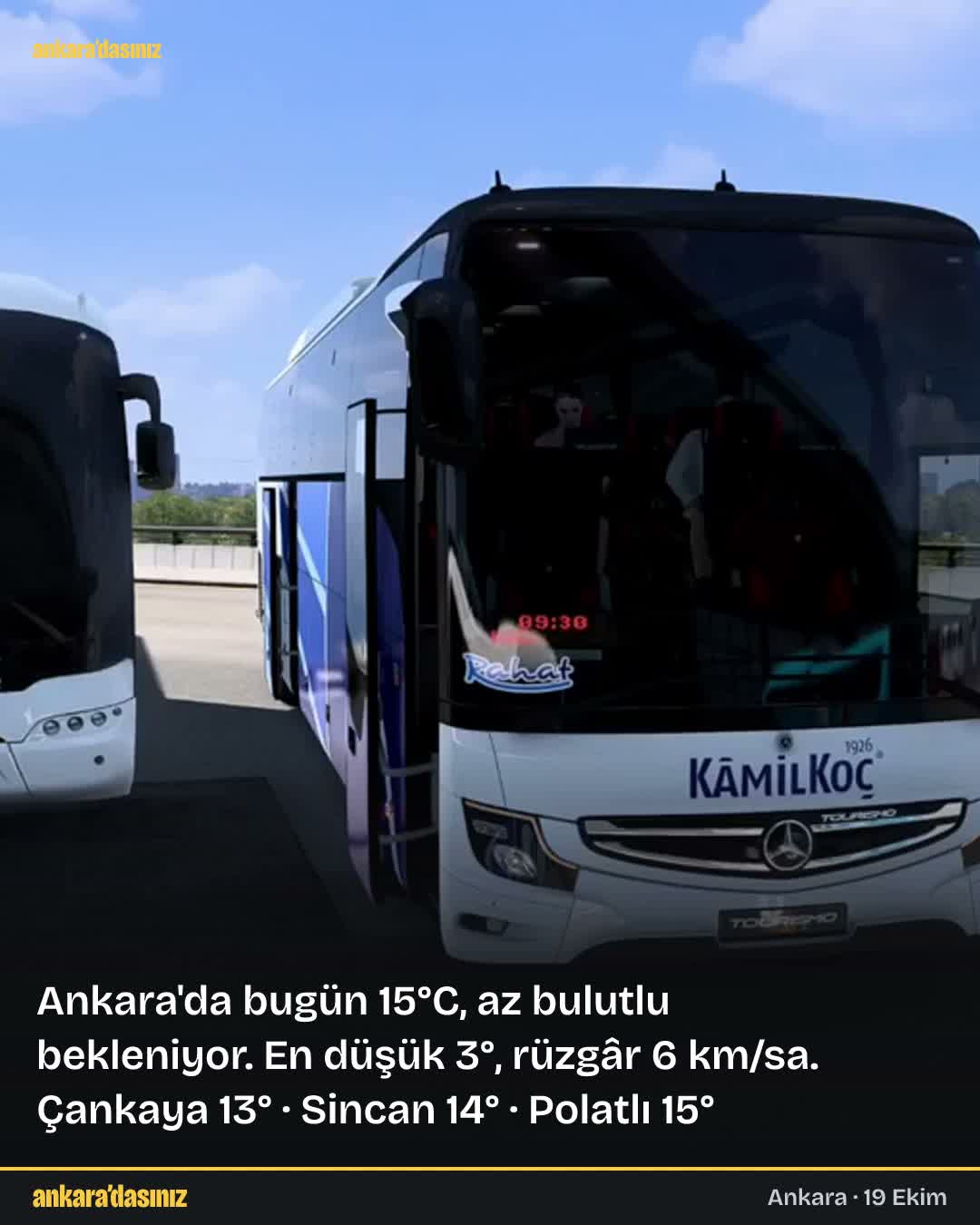 Ankara'da bugün 15°c az bulutlu haberinin video kapağı