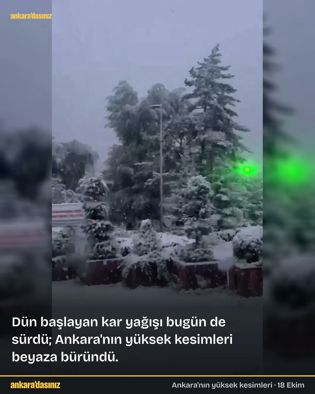 Ankara: ekim'de kar yağışı sürüyor haberinin video kapağı