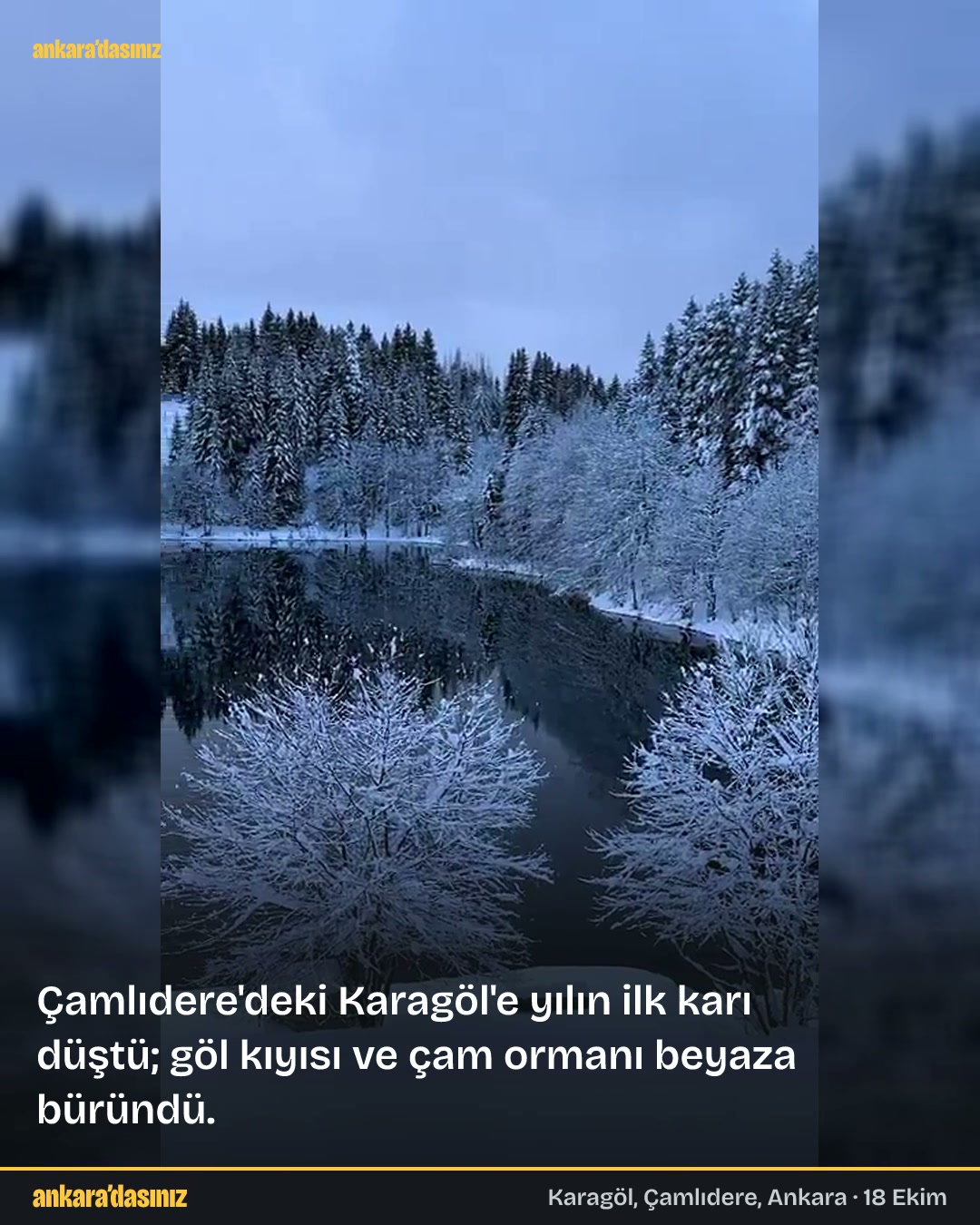 Karagöl: yılın ilk karı düştü haberinin video kapağı